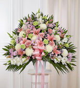 Heartfelt Sympathies Pastel Standing Basket