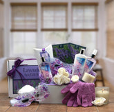 Send a gift basket delivery of: Lavender Sky Spa Gift Box - spa baskets for women gift