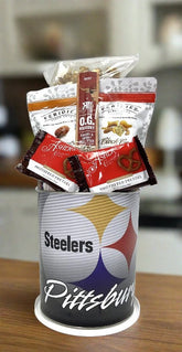 JGB Sports - Pittsburgh Steelers Gift Tin Basket - Made In America