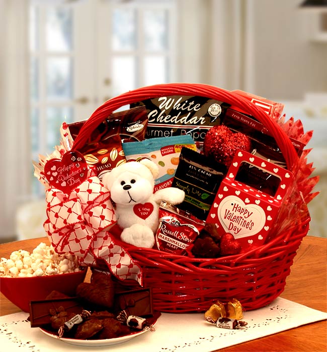 Send a gift basket delivery of: My Sugar Free Valentine Gift Basketvalentines day candy - valentines day gifts - valentines day gifts for him - valentines day gifts for her