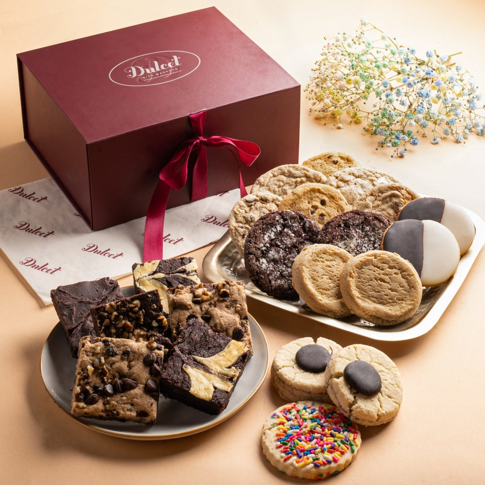College care package box of cookies and brownies ready to ship to a student