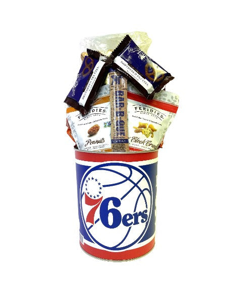 JGB Sports - Philadelphia 76ers Gift Tin Basket- Made In America