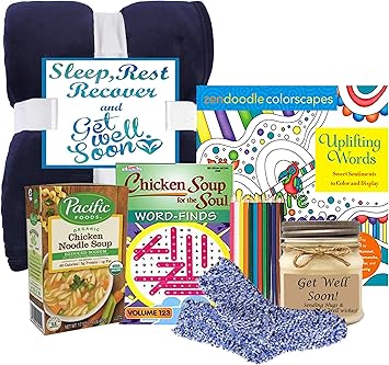 Send a gift basket delivery of: Sleep, Rest and Recover Get Well Gift- get well soon gifts for women - get well soon gift basket - get well soon gifts