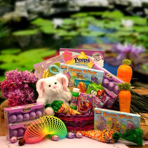 Pink Bunny Hugs Easter Basket