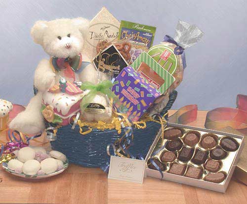 Send a gift basket delivery of: Have A Beary Happy Birthday Gift Basket