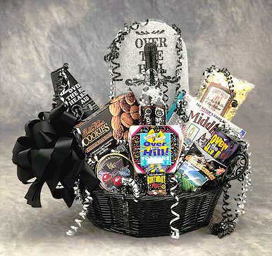 Send a gift basket delivery of: Over the Hill Birthday Gift Basket