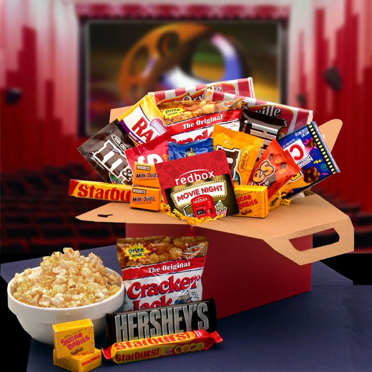 Send a gift basket delivery of: Movie Night Care Package