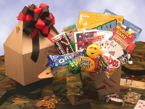 Send a gift basket delivery of: Boredom Buster Care Package - Get well soon gift or thinking of you gift