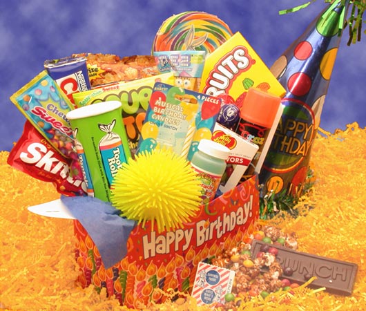 Send a gift basket delivery of: Deluxe Happy Birthday Care Package