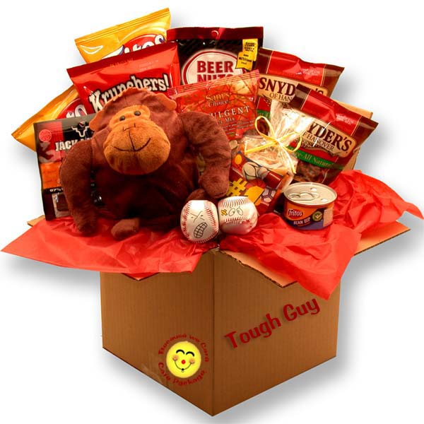 Send a gift basket delivery of: Tough Guy's Snack Care Package - Get well kit - get well care package