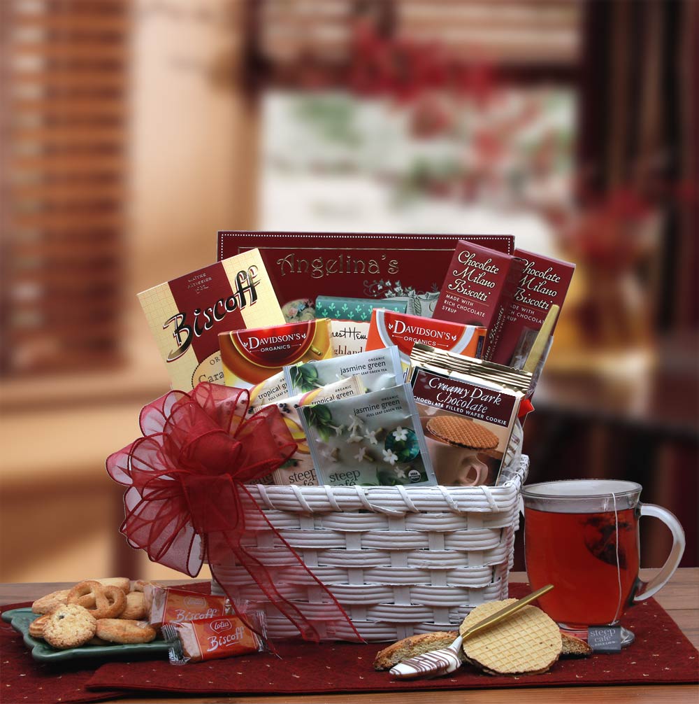 Send a gift basket delivery of: Tea Time Gift Basket - tea gift basket