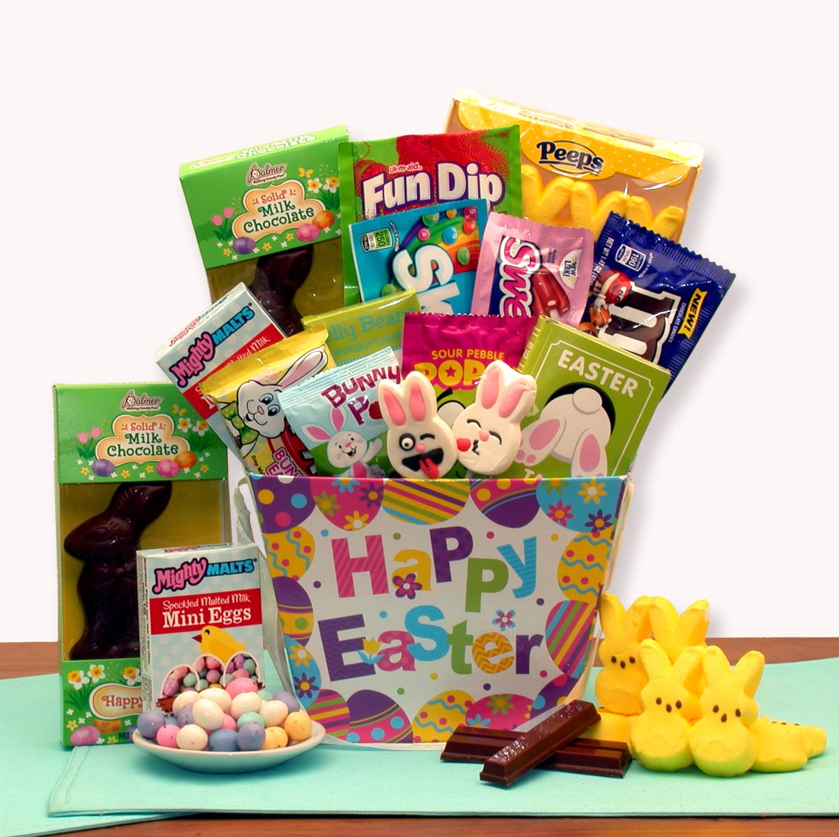 Send a gift basket delivery of: Hoppy Bunny Treats Easter Gift Basket - Easter Basket