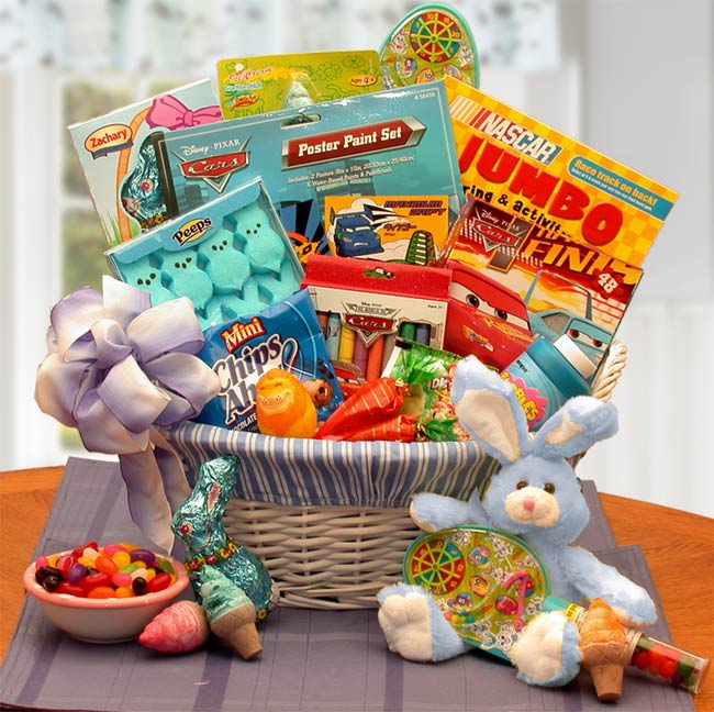 Send a gift basket delivery of: Disney Fun & Activity Easter Basket- Easter Basket for boy