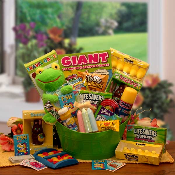 Send a gift basket delivery of: Hip Hoppin Fun Easter Activity Pail- Easter Basket for child