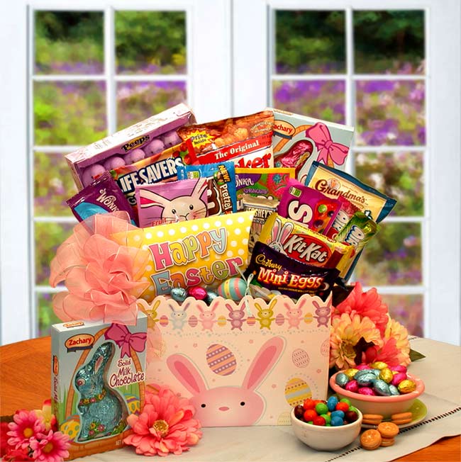 Send a gift basket delivery of: Hip Hops Easter Treats Gift Box- Easter Basket for child