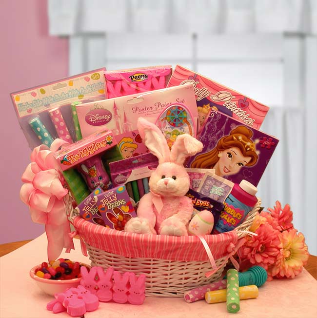 Send a gift basket delivery of: Little Princess Disney Easter Fun Basket- Easter Basket for girl