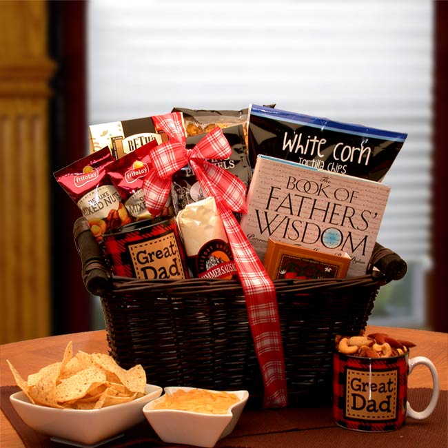 Send a gift basket delivery of: He's A Great Dad Gift Basket - Father's Day gift - Gift for dad