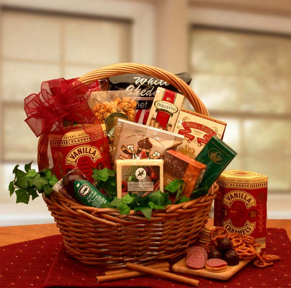 Send a gift basket delivery of: The Ultimate Snack Gift Basket- Gift Basket