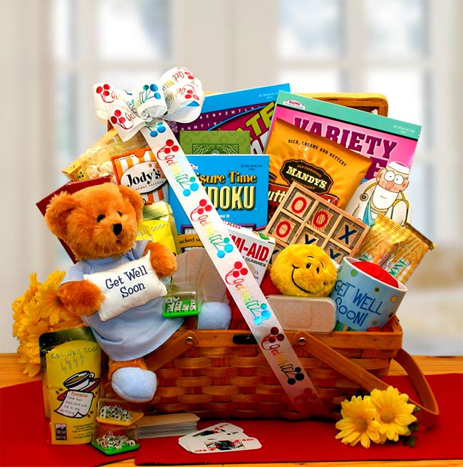 Send a gift basket delivery of: Get Well Soon My Friend Get Well Hamper- get well soon gifts for women - get well soon gift basket - get well soon gifts