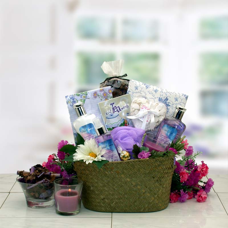 Send a gift basket delivery of: The Healing Spa Gift Basket - spa baskets for women gift