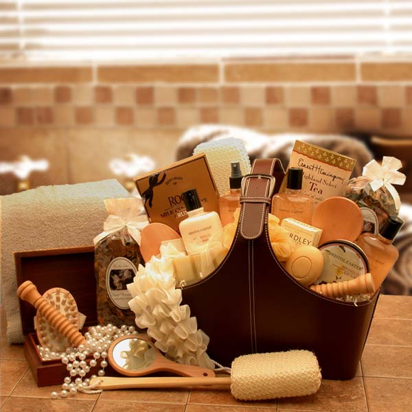 Send a gift basket delivery of: Spa Perfect Relax & Rejuvenate Tote - spa baskets for women gift