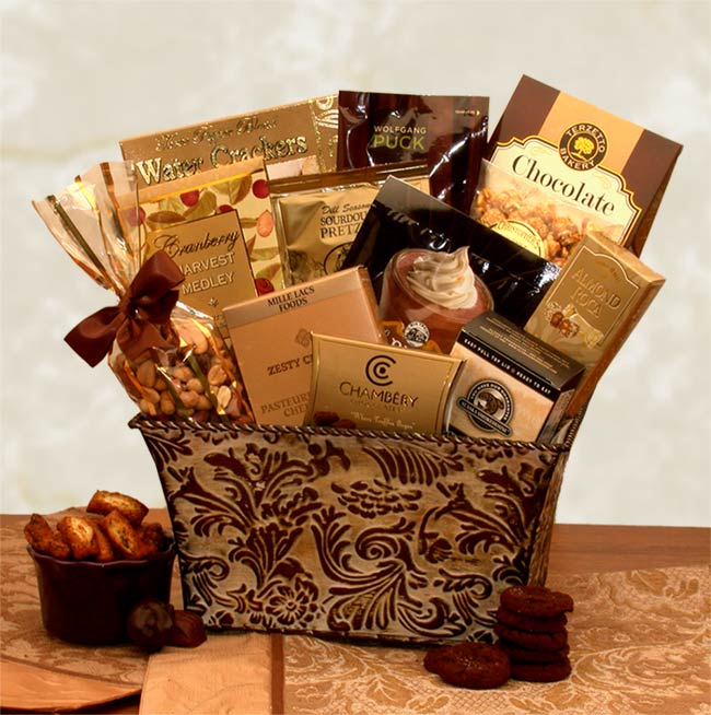 Send a gift basket delivery of: Savory Sophistication Gourmet Gift Basket - gourmet Gift Basket