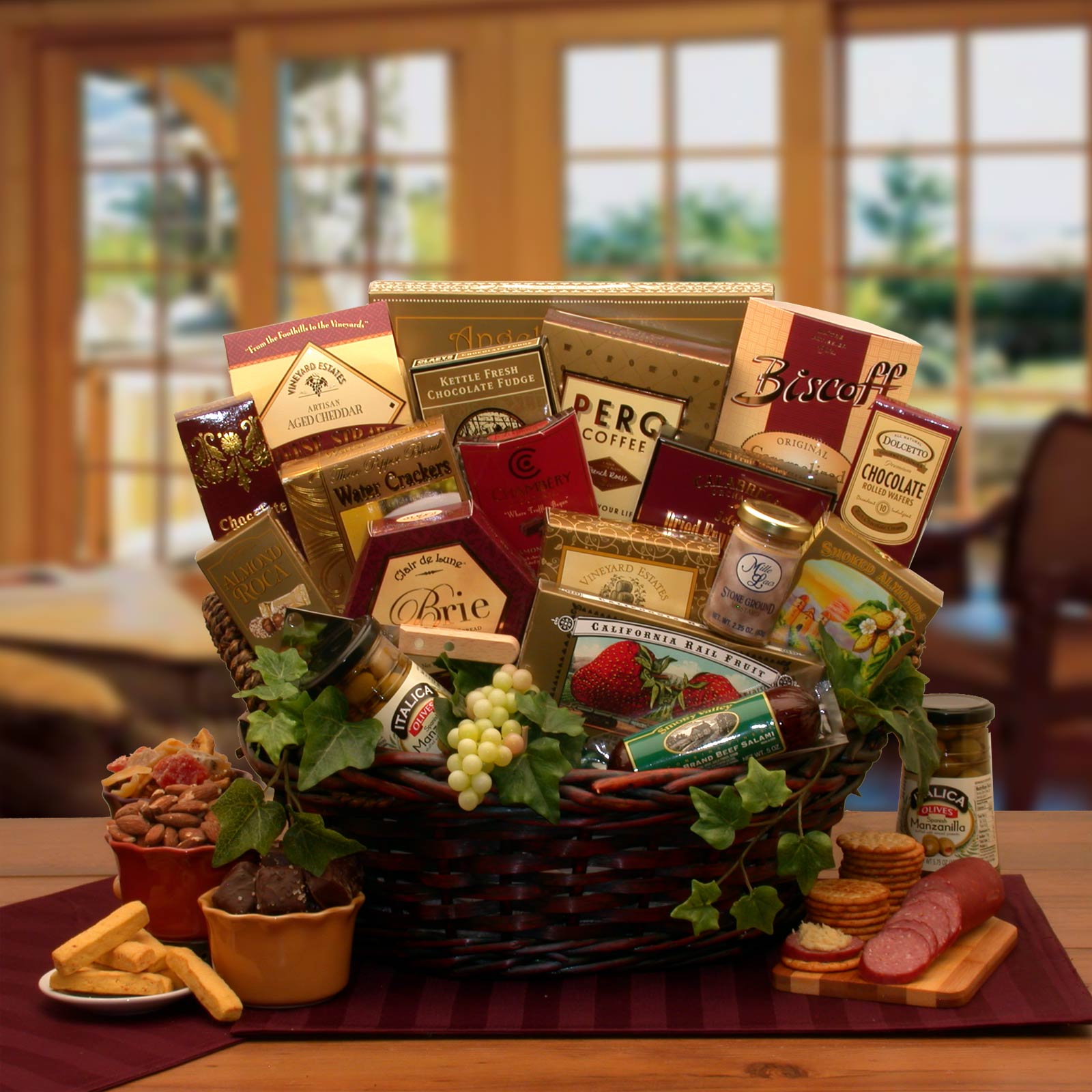 Send a gift basket delivery of: The Ultimate Gourmet Gift Basket - gourmet gift basket