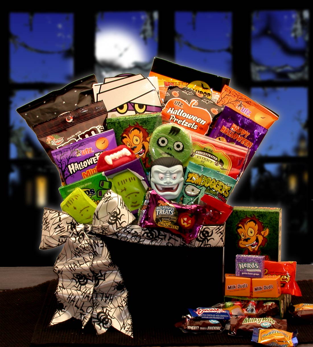 Send a gift basket delivery of: The Monster Ball Halloween Care Package- halloween gift basket