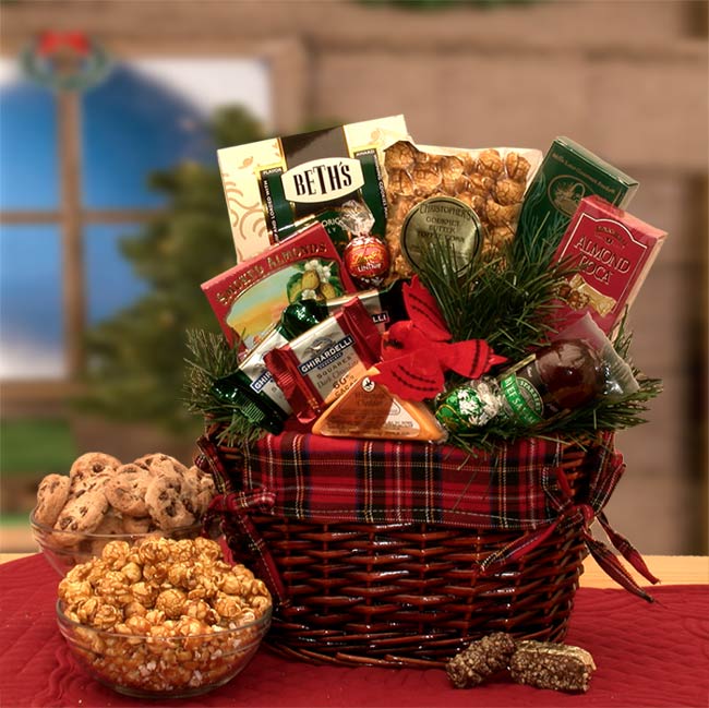 Send a gift basket delivery of: An Old Fashioned Christmas Gift Basket- Christmas gift basket - Holiday Gift Basket