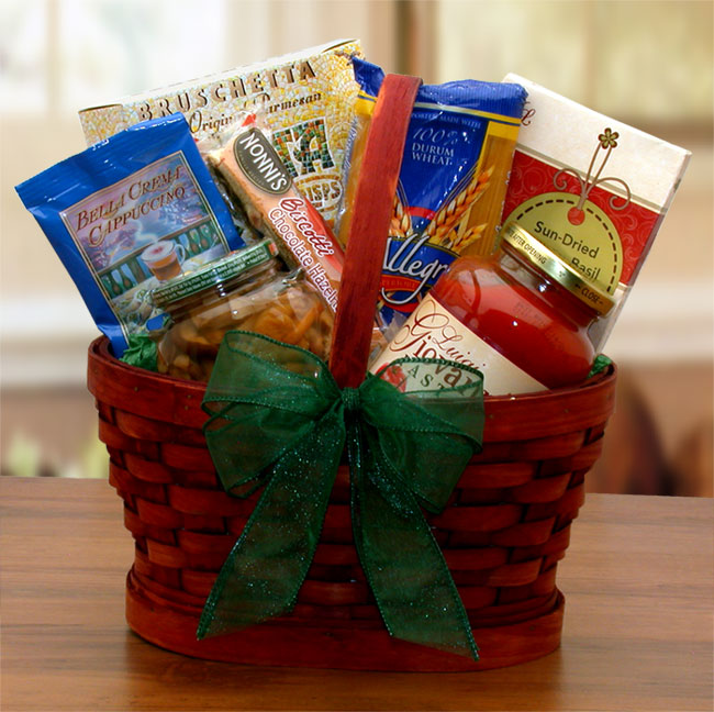 Send a gift basket delivery of: Mini Italian Dinner For Two Gift Basket - italian dinner gift basket