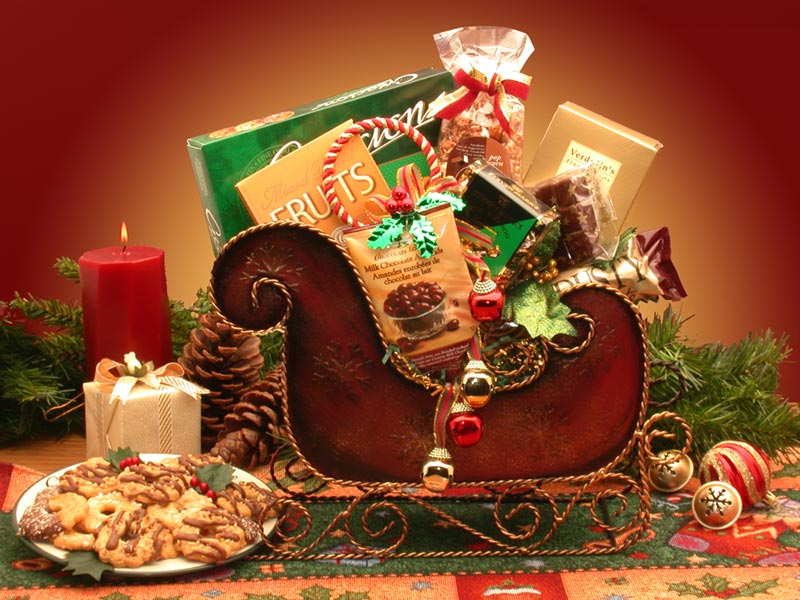 Season's Greetings Holiday Sleigh product photo.