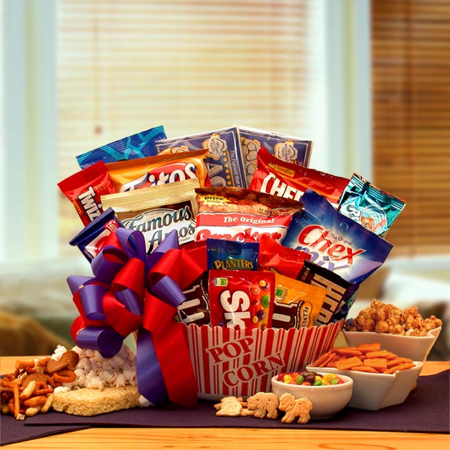 Send a gift basket delivery of: Snack time Favorites Gift Basket- snack basket - snack gift basket