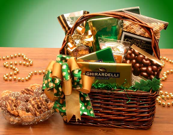 Send a gift basket delivery of: St. Patrick's Luck O The Irish Gourmet Treats - st patrick's gift