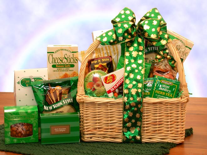 Send a gift basket delivery of: St Patties Snacks- st patrick's gift