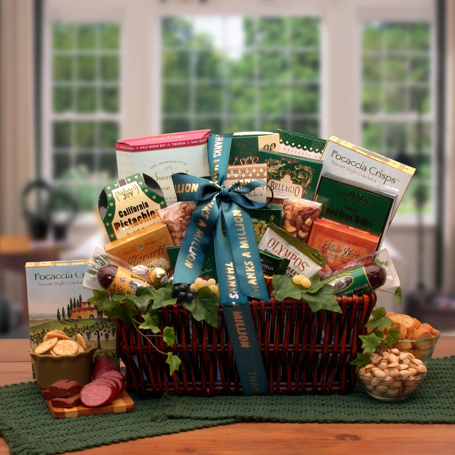 Send a gift basket delivery of: Many Thanks! Gourmet Gift Basket - corporate gift - thank you gift