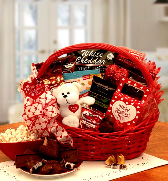 Send a gift basket delivery of: My Sugar Free Valentine Gift Basketvalentines day candy - valentines day gifts  - valentines day gifts for him - valentines day gifts for her