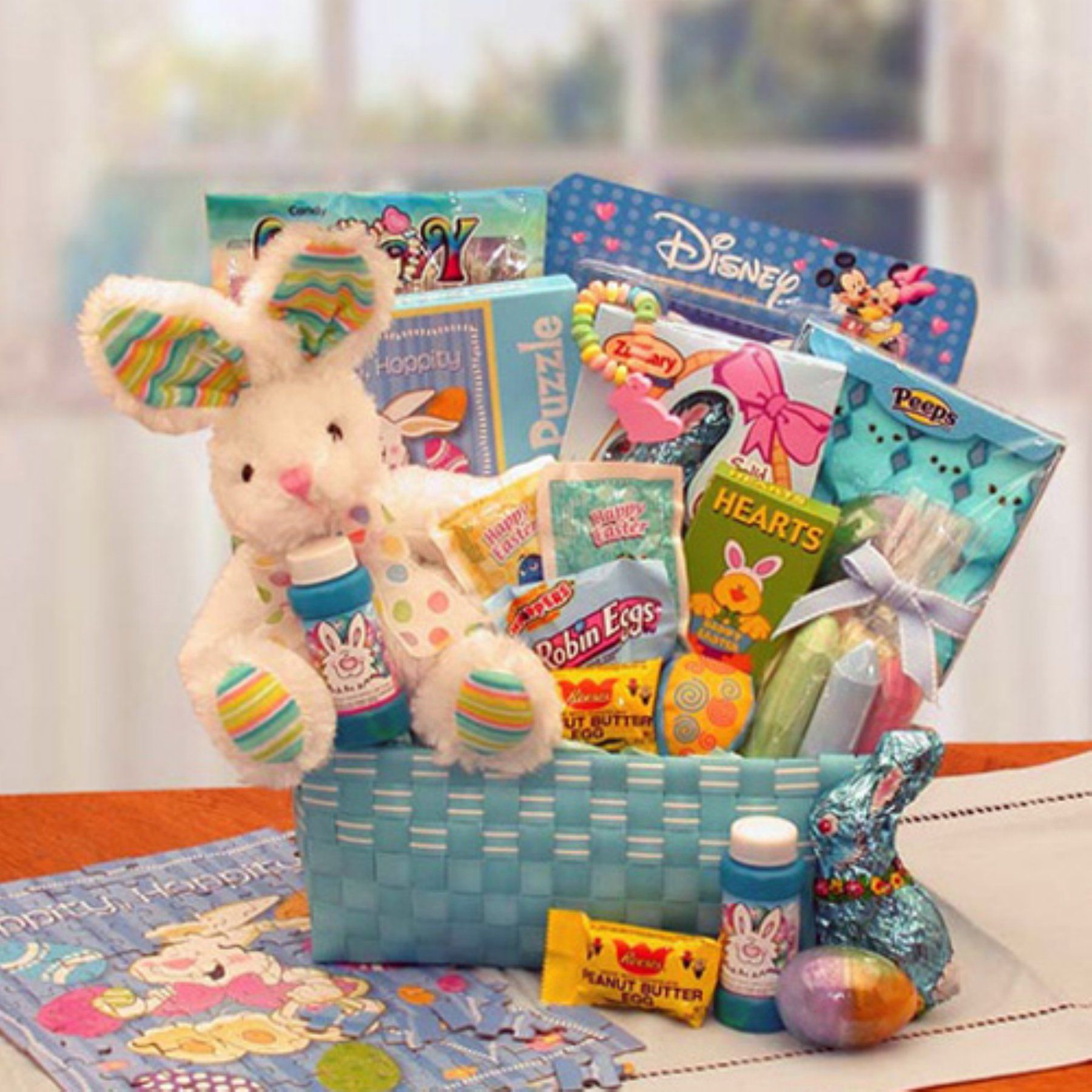 Send a gift basket delivery of: Little Cottontails Easter Activity Easter Basket- Easter Basket for boy